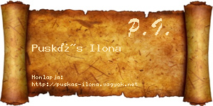 Puskás Ilona névjegykártya