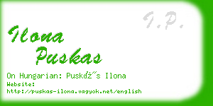 ilona puskas business card